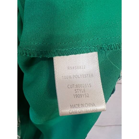 Max Studio Dress Green Print Size XS Preppy Cute! - Picture 4 of 6
